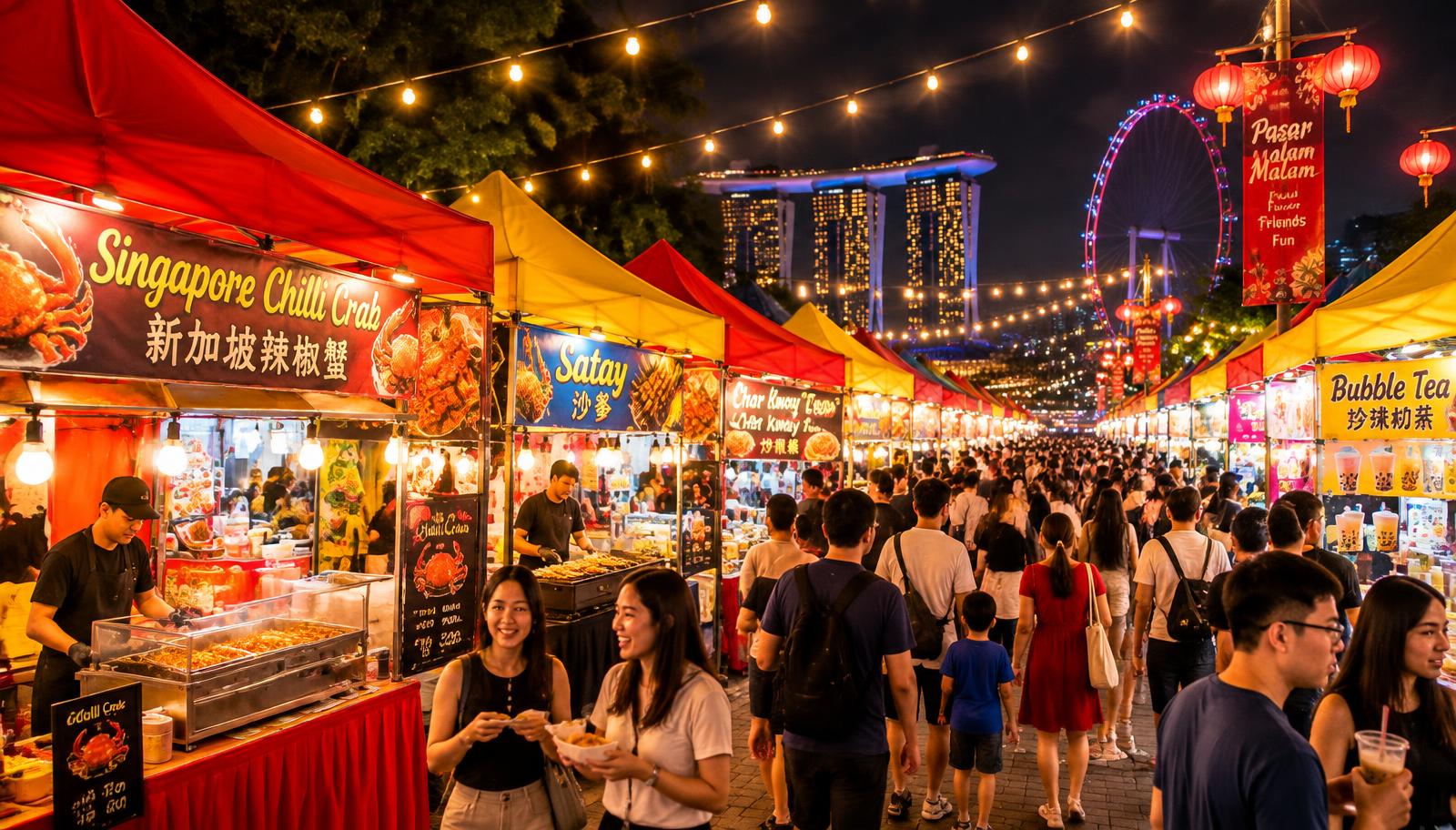 Night bazaar in Singapore